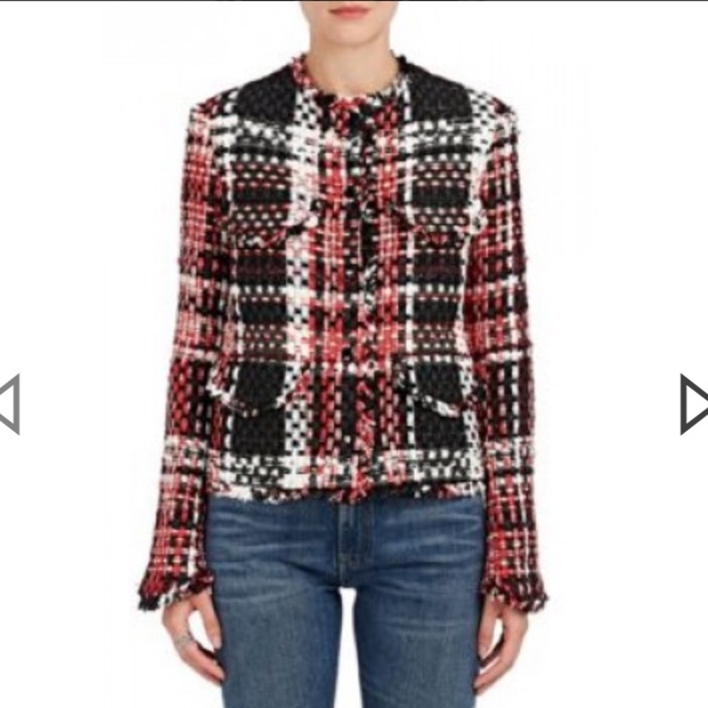 NWT Rag & Bone Red Indie Plaid Wool-blend Jacket - Picture 6 of 6